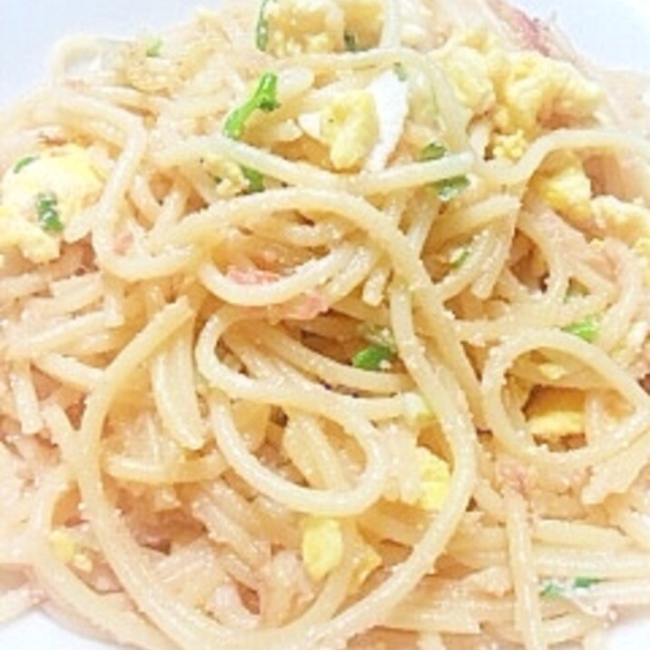 たらこと入り卵のパスタ